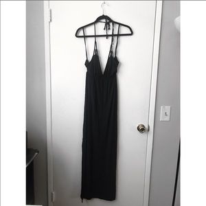 Simple Navy Blue Flowy Maxi Dress